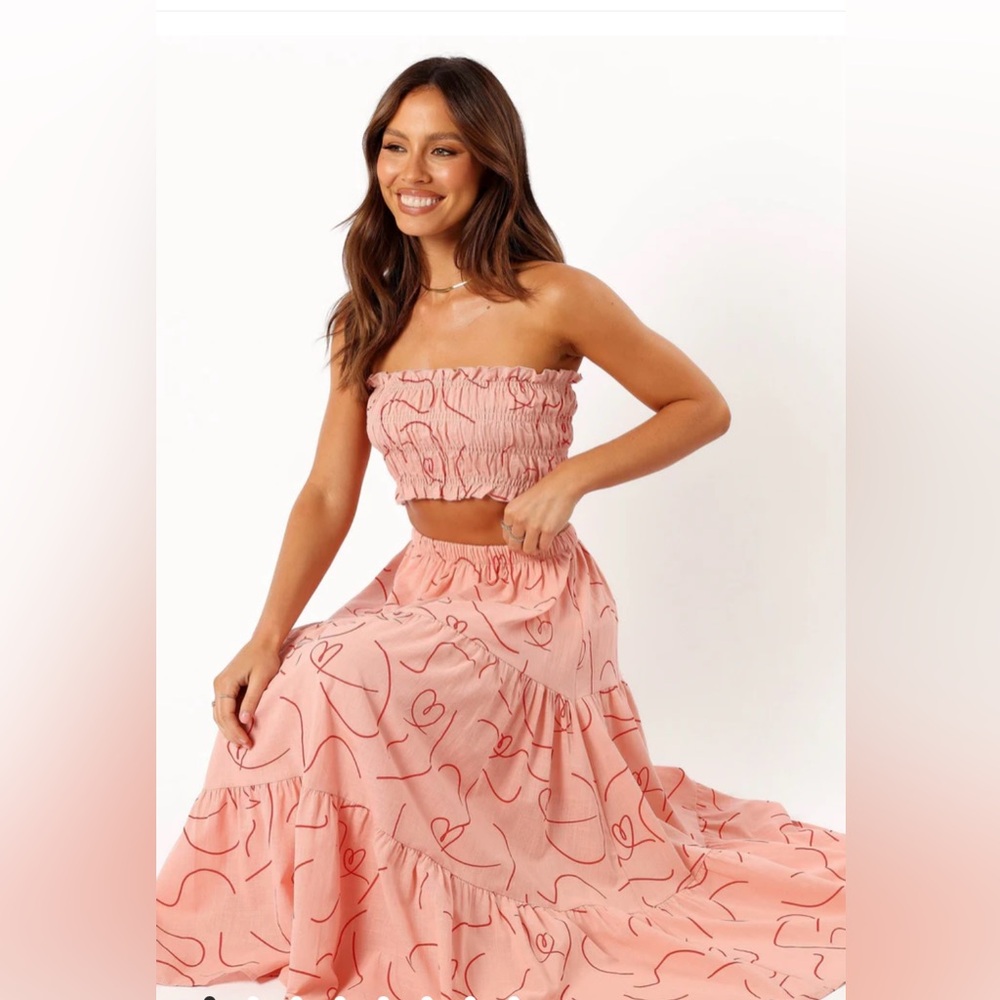 XL Petal and Pup - FRANCESCA TWO PIECE SET - PINK SWIRL